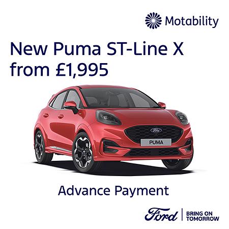 New Ford Puma ST-Line X on Motability